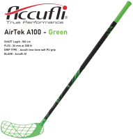 Florbalov hokejka ACCUFLI AirTek A100 Green
