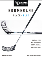 Florbalov hokejka MPS BOOMERANG Black/Blue - STORM