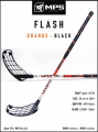 Florbalov hokejka MPS FLASH Orange/Black - Junior