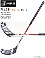 Florbalov hokejka MPS FLASH Orange/Black - Junior