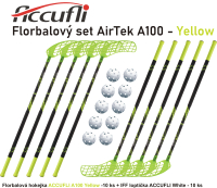 Florbalov set ACCUFLI AirTek A100 - Yellow