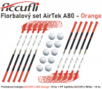 Florbalov set ACCUFLI AirTek A80 - Orange