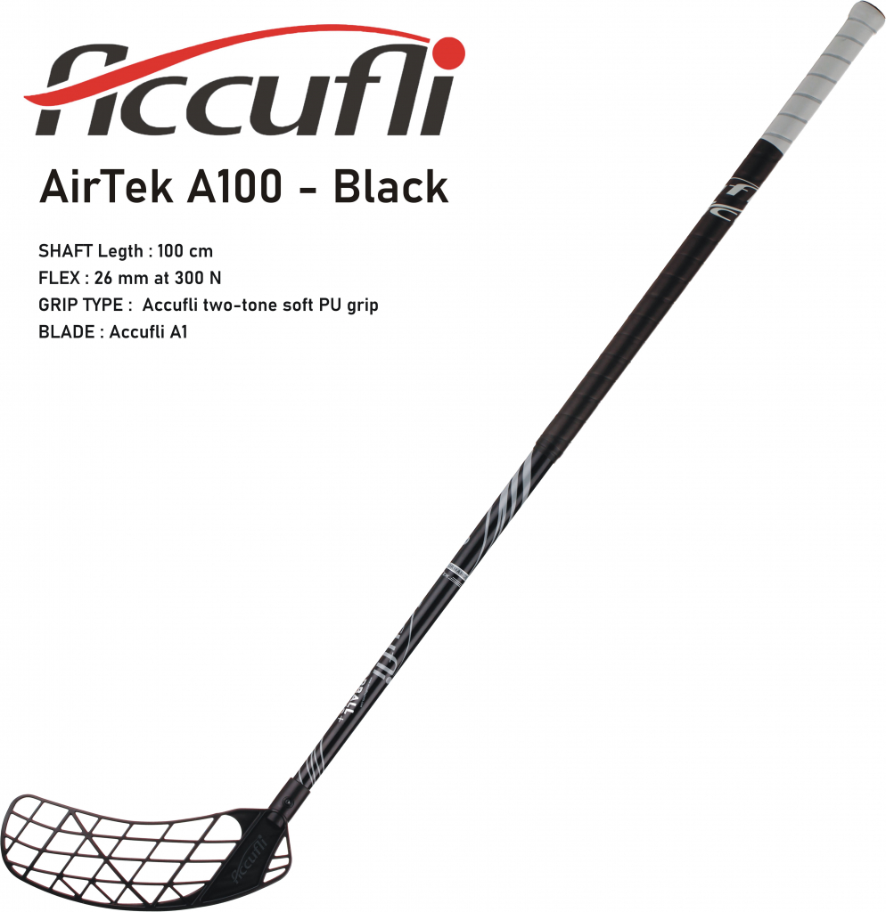 Florbalová hokejka ACCUFLI AirTek A100 Black