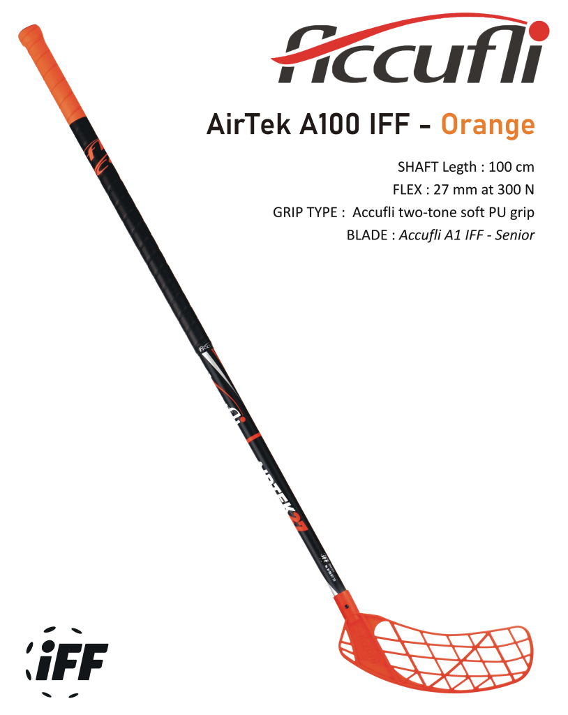 Florbalová hokejka Accufli AirTek IFF – Orange