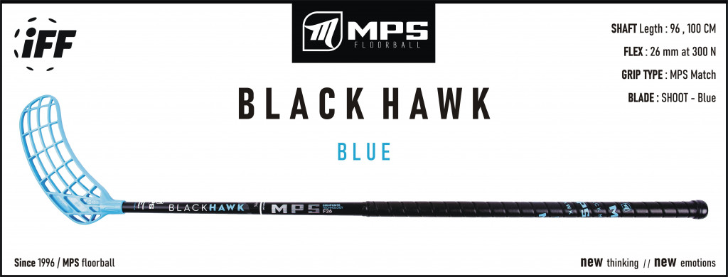 Florbalová hokejka MPS BLACK HAWK Blue IFF