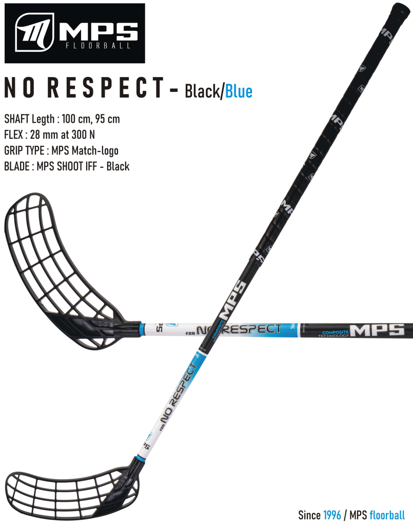 Florbalová hokejka MPS NO RESPECT Black/Blue