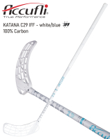 Florbalová hokejka Accufli KATANA C29 IFF - white/blue