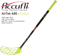 Florbalov hokejka ACCUFLI AirTek A80 Yellow