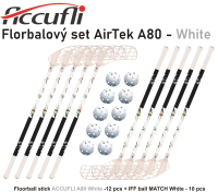 Florbalov set ACCUFLI AirTek A80 - White