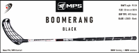 Florbalová hokejka MPS BOOMERANG Black