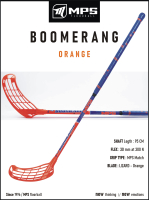 Florbalov hokejka MPS BOOMERANG Orange