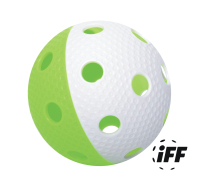 Florbalov loptika MATCH IFF DUO - bielo/zelen