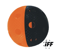 Florbalov loptika MATCH IFF DUO - ierno/oranov