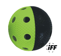 Florbalov loptika MATCH IFF DUO - ierno/zelen