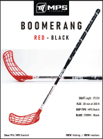 Florbalov hokejka MPS BOOMERANG Red/Black - STORM