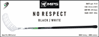Florbalová hokejka MPS NO RESPECT Black/White 95 cm