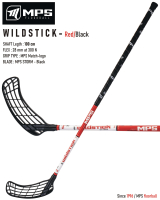 Florbalová hokejka MPS WILDSTICK Red/Black - 100 cm