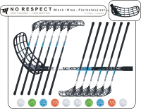Florbalov set MPS NO RESPECT Black/Blue 95 cm