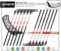 Florbalov set MPS WILDSTICK Red/Black