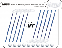 Florbalový set MPS EVOLUTION Navy/White IFF