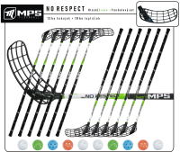 Florbalov set MPS NO RESPECT Black/Green