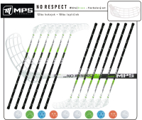 Florbalov set MPS NO RESPECT Black/Green/White