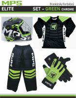 MPS ELITE brank�rsky florbalov� set - GREEN/Chrome