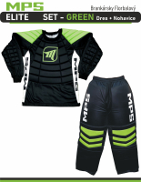 MPS ELITE brank�rsky florbalov� set - GREEN dres + nohavice