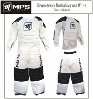 MPS brankrsky florbalov set - White dres + nohavice