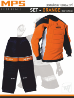 MPS brankrsky florbalov set - ORANGE dres + nohavice