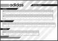 Adidas - veľkostná tabuľka