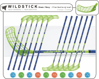 Florbalov set MPS WILDSTICK Green-Navy