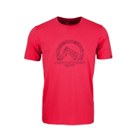 NORTHFINDER pánske outdoorové tričko s piktogramom BRICE - červené