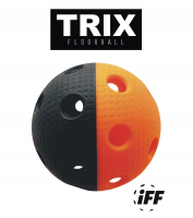 Florbalová loptička TRIX DUO - čierno/oranžová