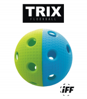 Florbalová loptička TRIX DUO - zeleno/modrá
