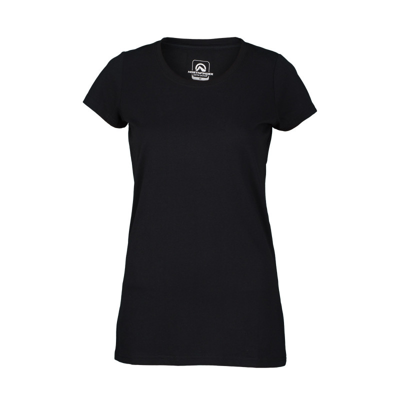 NORTHFINDER Dámske tričko bavlnený štýl DEWONIA - čierne