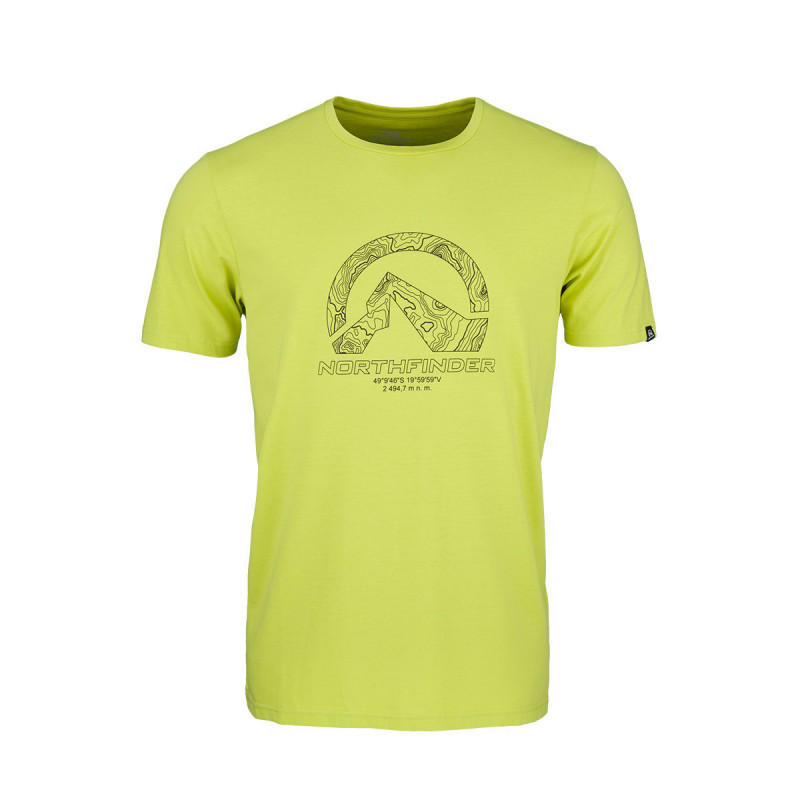 NORTHFINDER pánske outdoorové tričko s piktogramom BRICE - zelené