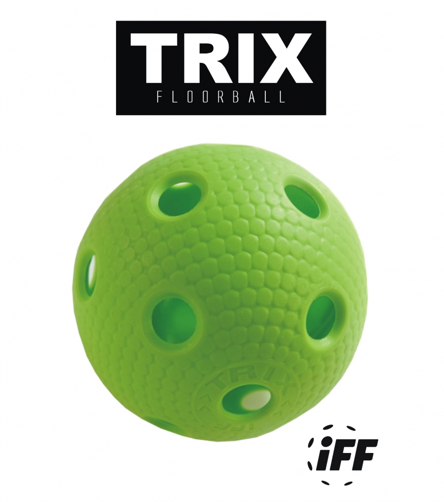 Florbalová loptička TRIX - zelená