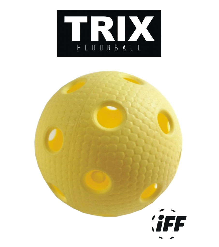 Florbalová loptièka TRIX - žltá